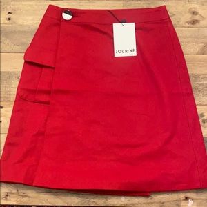 JOUR/NÉ cargo wool wrap skirt